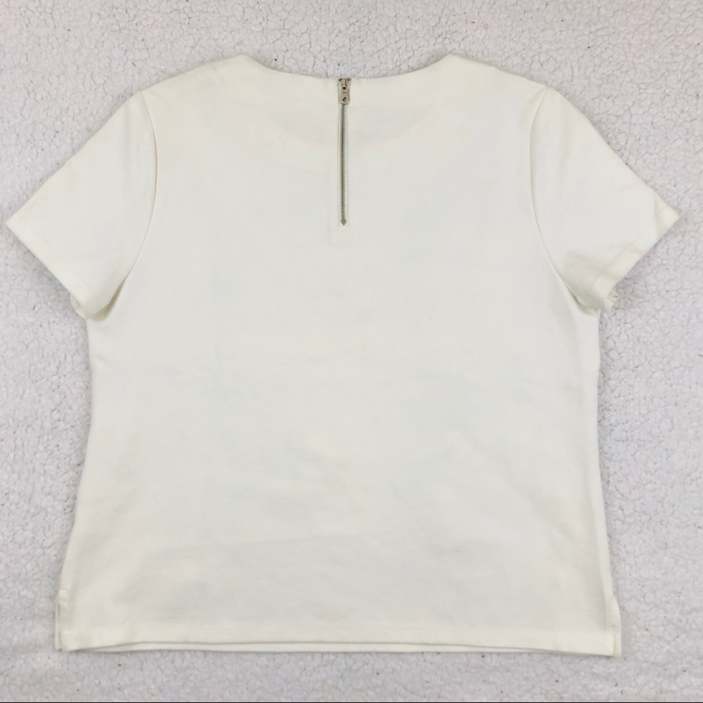 Liz Clairborne White Tee with Crystals - Picture 4 of 4